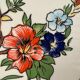 Grand plat à décor de Paons et fleurs XX siècle