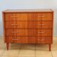 Dresser varnished vintage drawers inclined 1967