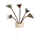 Vintage Wall Lamp with 5 Lights - Brass Metal, 1960 Denmark