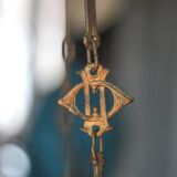 Antique bronze Napoleon III pendant light, 19th century ceiling lamp