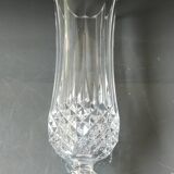 Set of 5 Champagne Flutes/Arques Crystal/Longchamp Model. Diamond tips