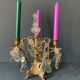 Girandole candle holder with crystal and bronze tassel with 3 lights, 1900