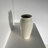 Oblong vase in white ceramic Vintage Habitat