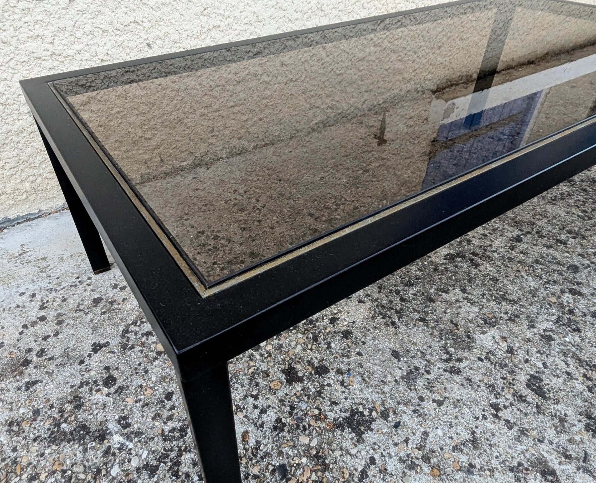 Vintage 70s 80s Hollywood Regency Coffee Table