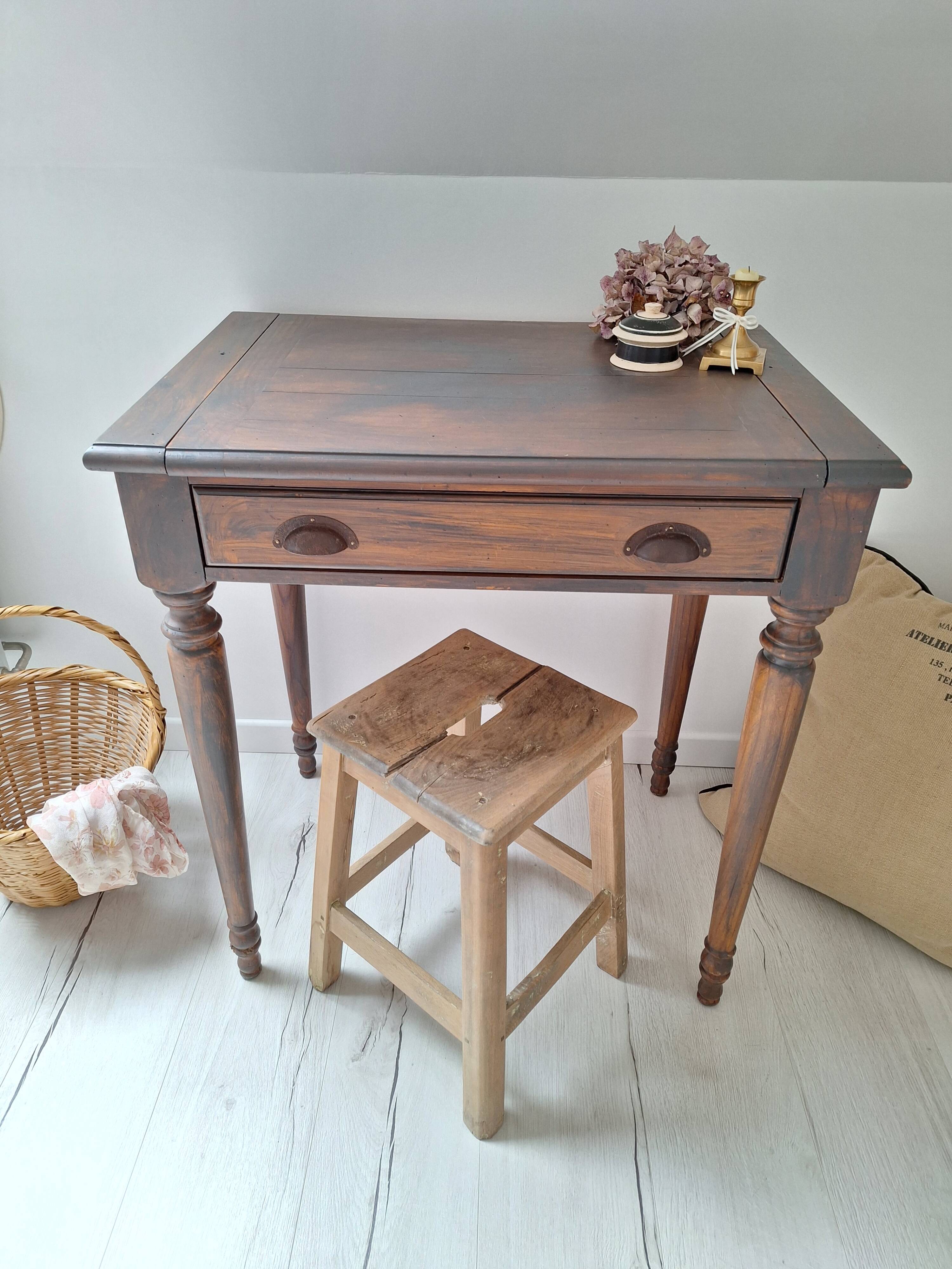 Solid wood desk / side table