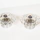Set (2) of 1970s 'bubble' glass wall lamps attributed to Hillebrand