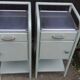 Pair of metal bedside tables from the 1950s.