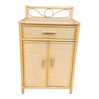 Rattan bedside table