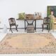 Tapis vintage beige, tapis turc vintage délavé par le soleil, tapis beige