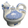 China, hen teapot, white and blue porcelain, 20th century