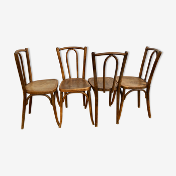 Baumann curved wood bistro chairs