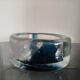 Blue bubble glass ashtray/pocket tray – from Sweden