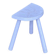 Child's half-moon stool – Handmade – Furniture – Painted lilac wood