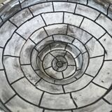 Handcrafted glazed ceramic architectural cup