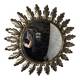 Witch's eye sun mirror in gold metal from the 60s