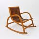 Curved wooden rocking chair for children Bauhaus Brockhage Andrä period, Germany, 1950s