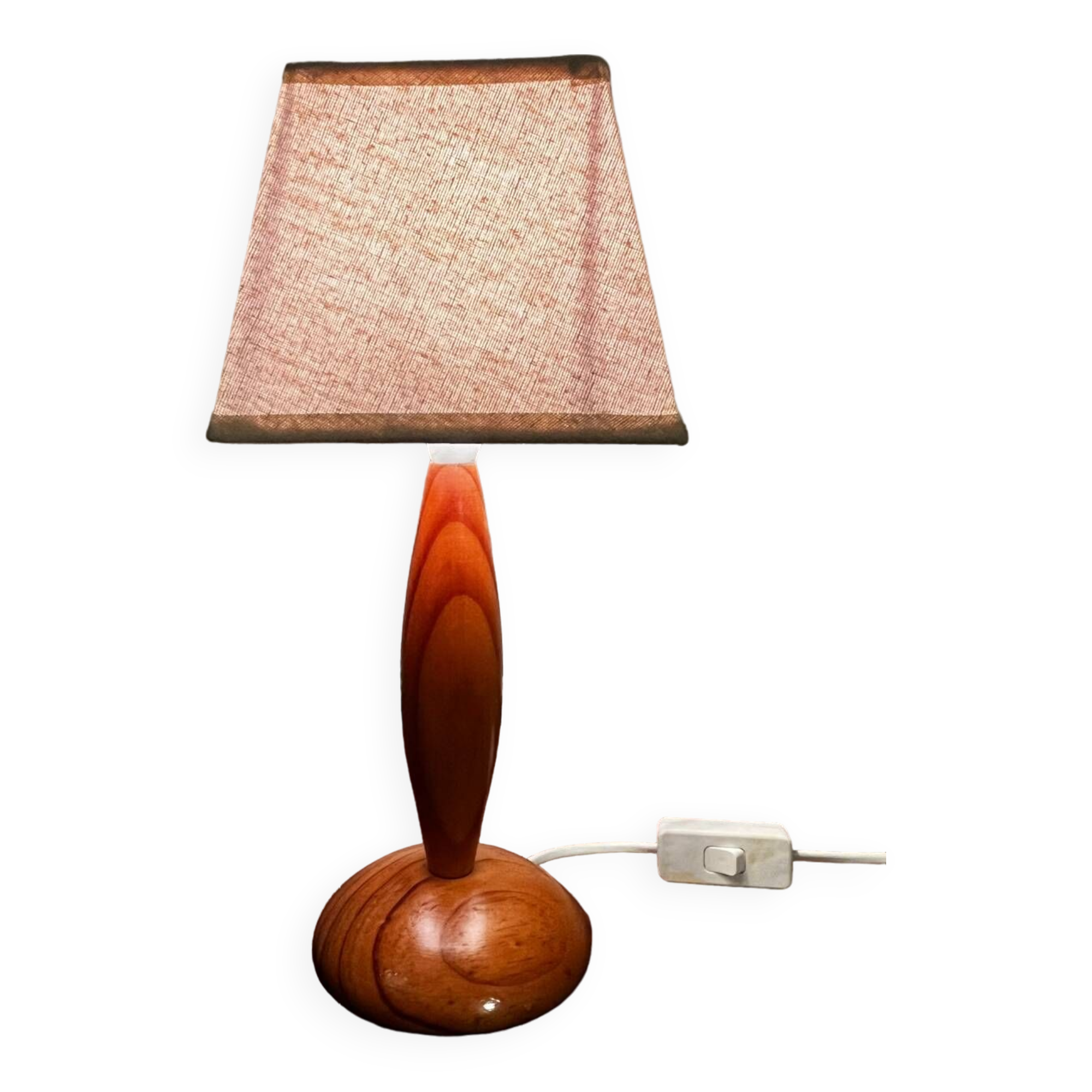 Small wooden foot lamp