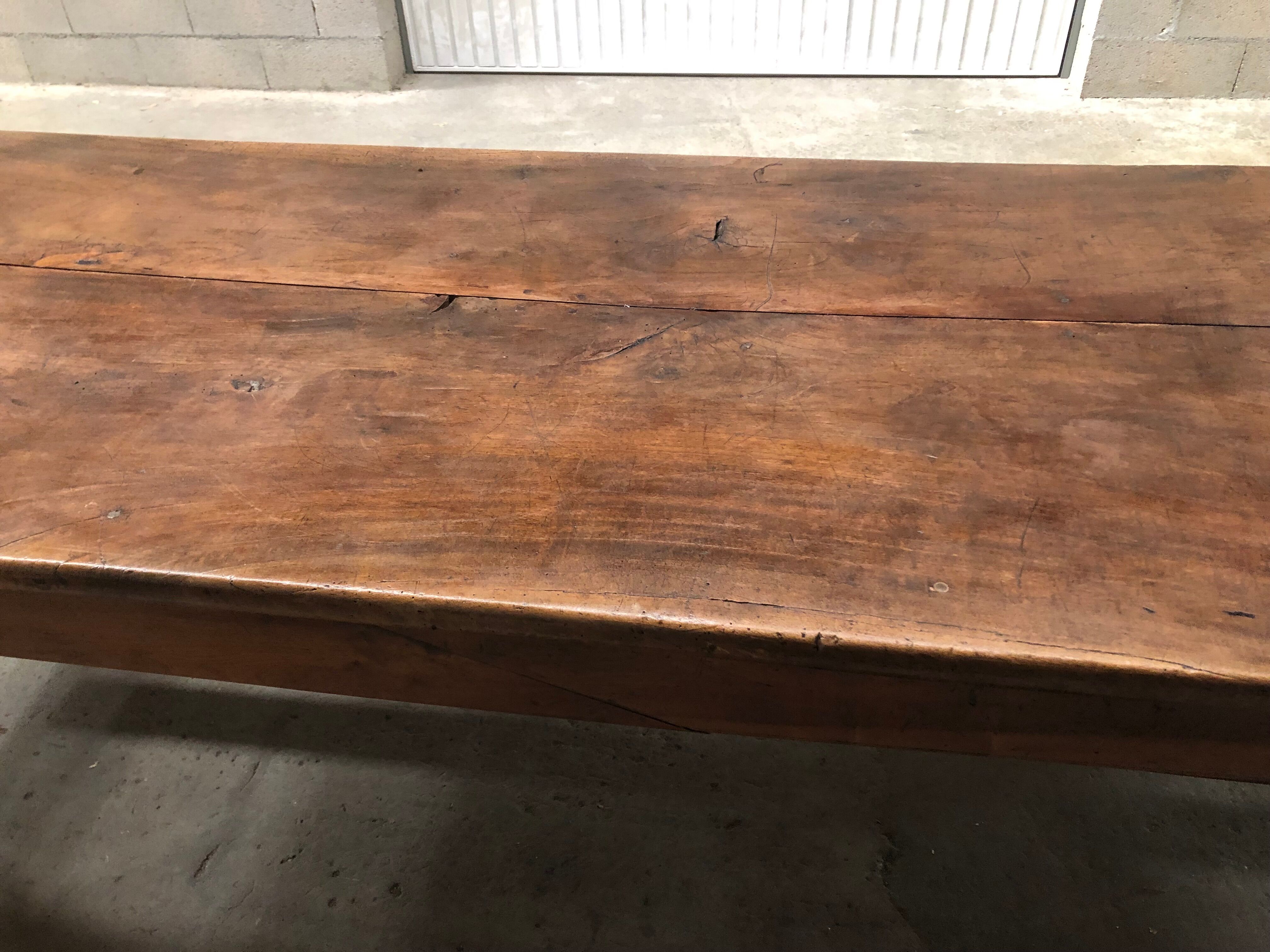 large old walnut farmhouse table