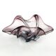 Sommerso bowl, mid-century modern, purple glass, Murano, Italy, 1950s