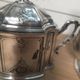 Service à café en métal argenté , cafetière et sucrier