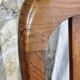Set of four solid oak monastery style chairs