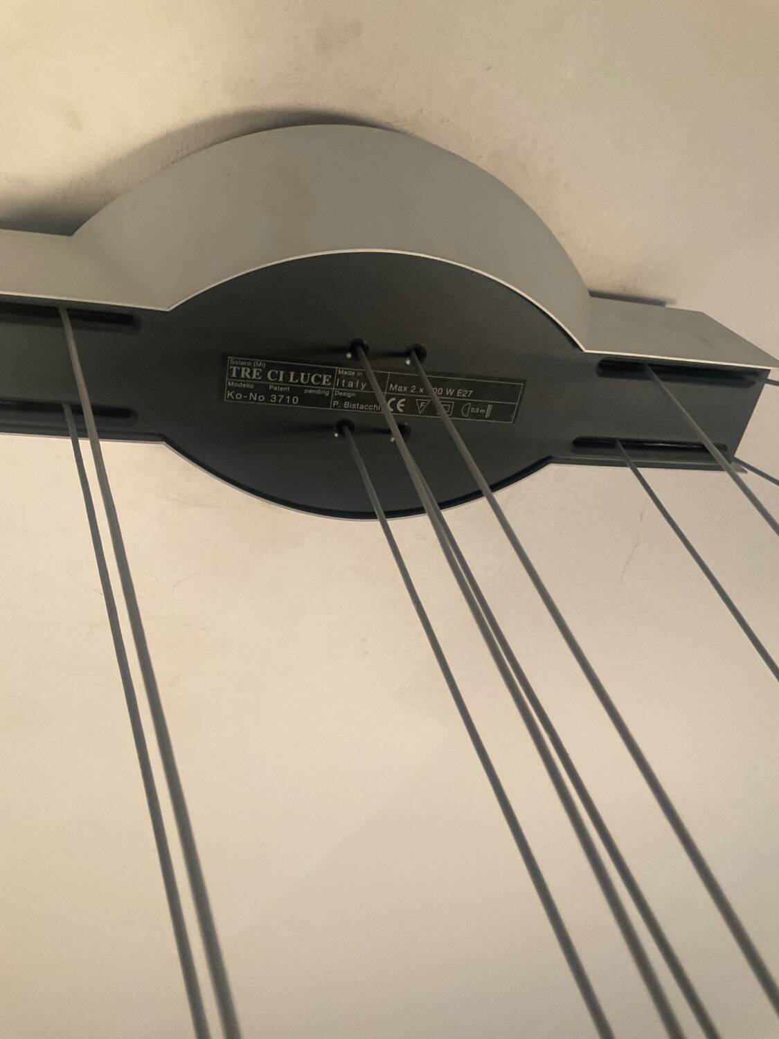 Designer pendant light by Paolo Bistacchi for Tre Ci Luce Italy
