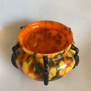 Vase art nouveau en verre moucheté