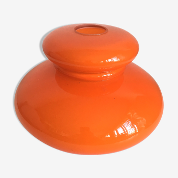 Abat-jour pour suspension, lustre opaline orange vintage années 60’s