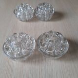 Set of 4 glass flower picks