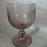 Large stemmed glass with bubble glass