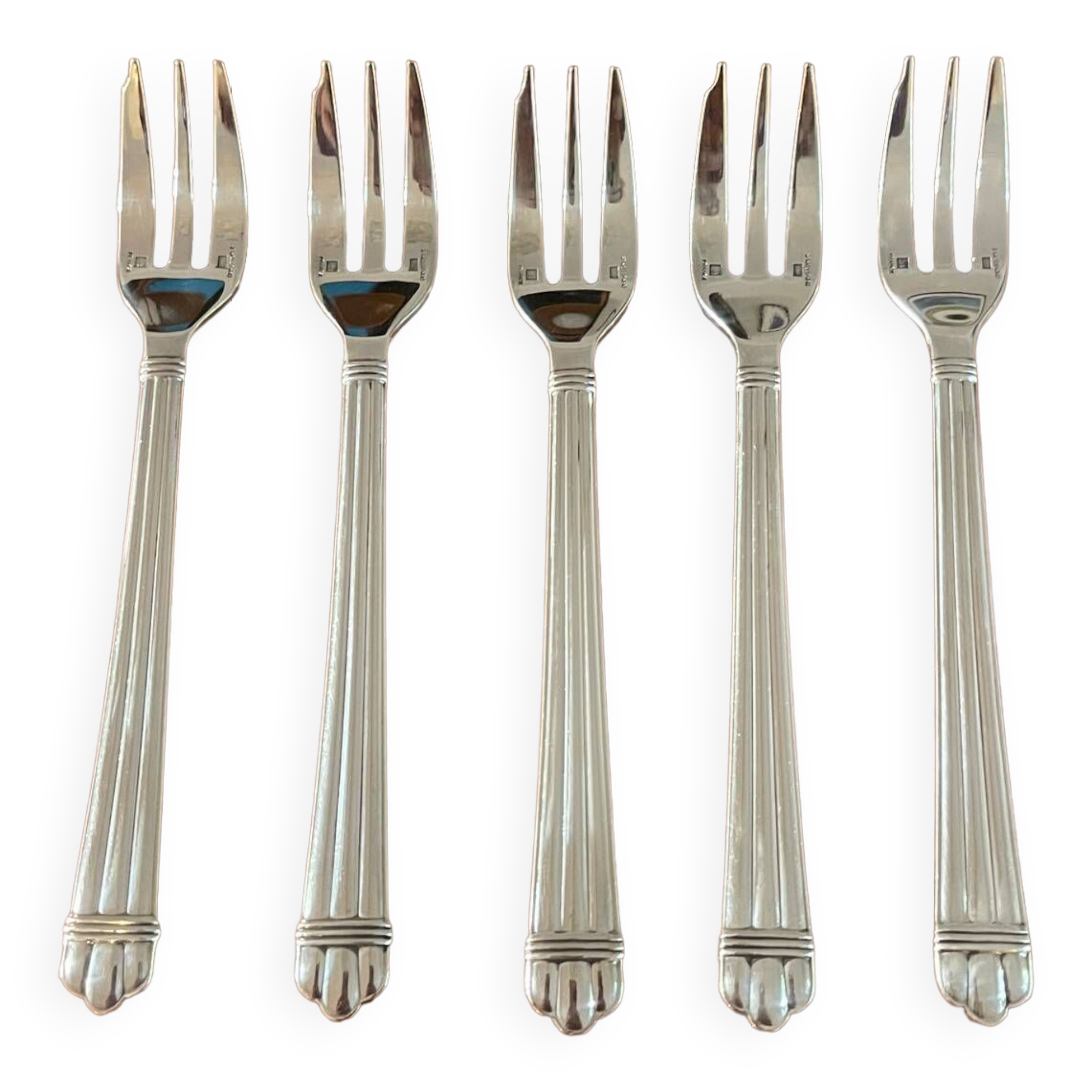 Christofle aria 5 cake forks, dessert very good condition