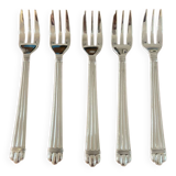 Christofle aria 5 cake forks, dessert very good condition