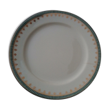 Assiette plate en faïence de Digoin Sarreguemines modèle Arcole diam 23,5 cm