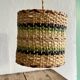 Straw portable lamp, fabric cable 3 metres