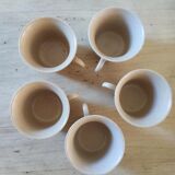 Set of 5 vintage stoneware coffee cups