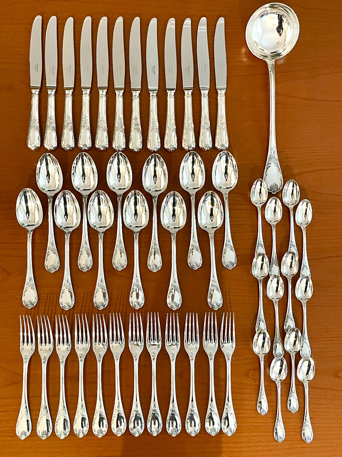Christofle Marly, 49-piece cutlery set, new condition