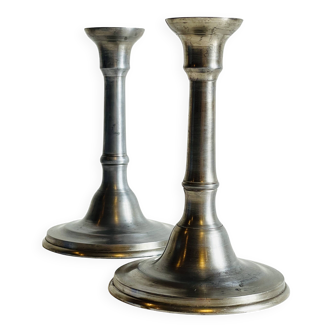 Vintage Silver Metal Candlesticks