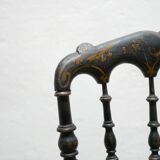 Antique Napoleon III chair in wood and fabric