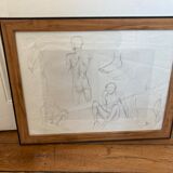 Sketch of a naked man