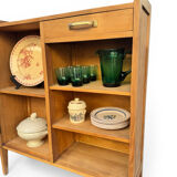 Parisian buffet, raw oak, compass legs, 1950.