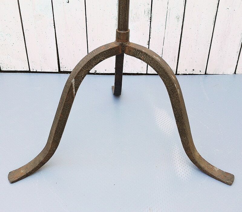 Wrought iron lamp, weather vane, Marolles workshop, Jean Touret