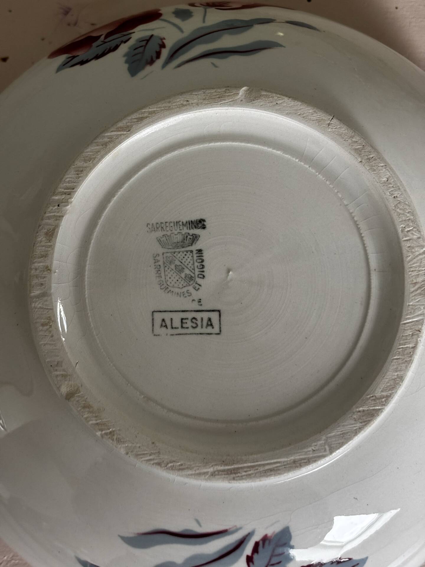 Old salad bowl Digoin Sarreguemines Alesia