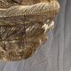 Suspension or rattan lampshade in an elongated spherical shape, layered H80 D