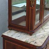 Louis XVI 2-part sideboard in mahogany veneer and precious wood marquetry