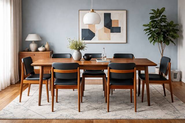 6 chaises teck scandinave vintage