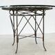 1970's French cast iron outdoor dining table