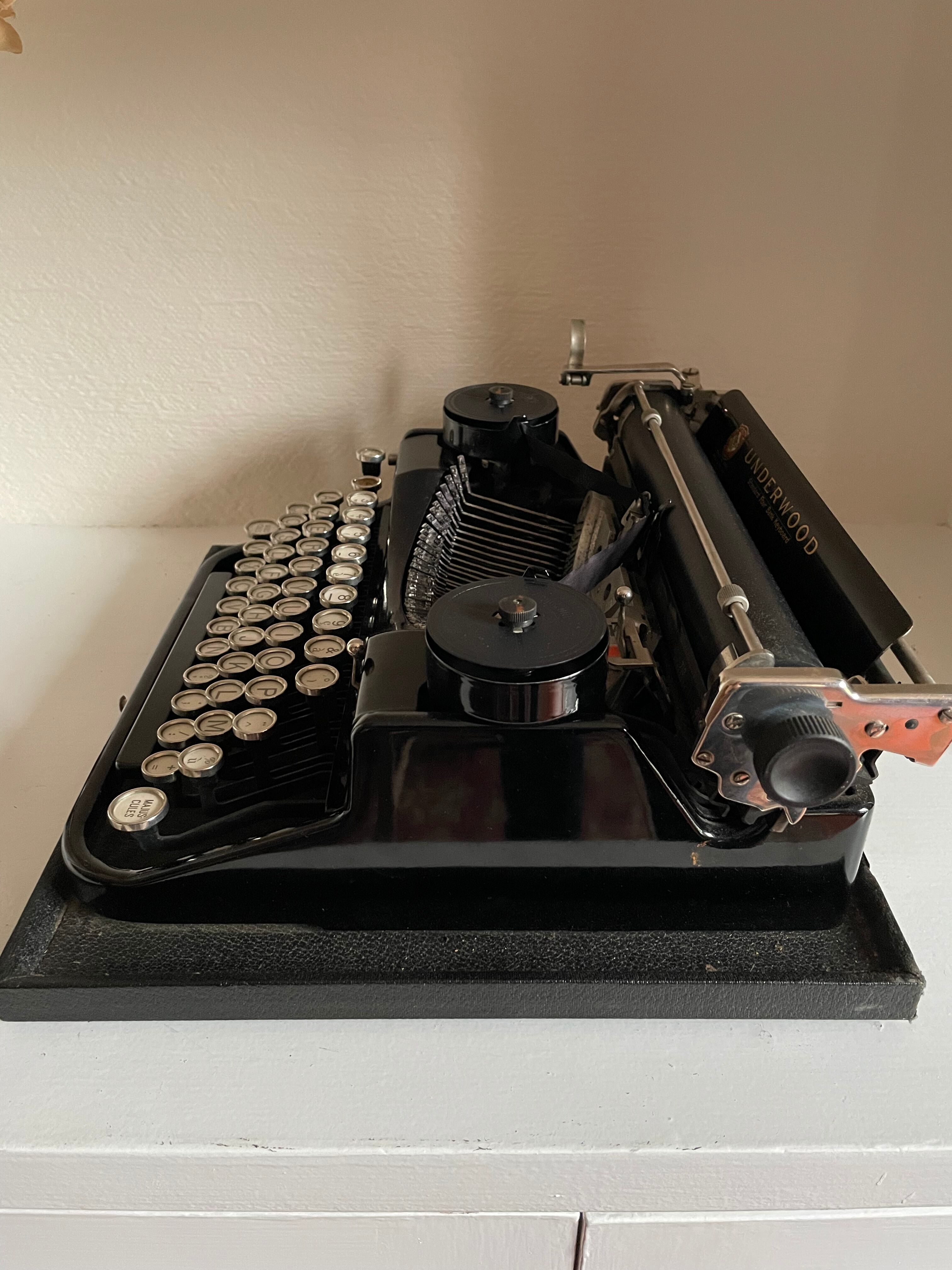 Underwood portable typewriter
