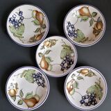 5 hollow botanical plates Saint George Andina