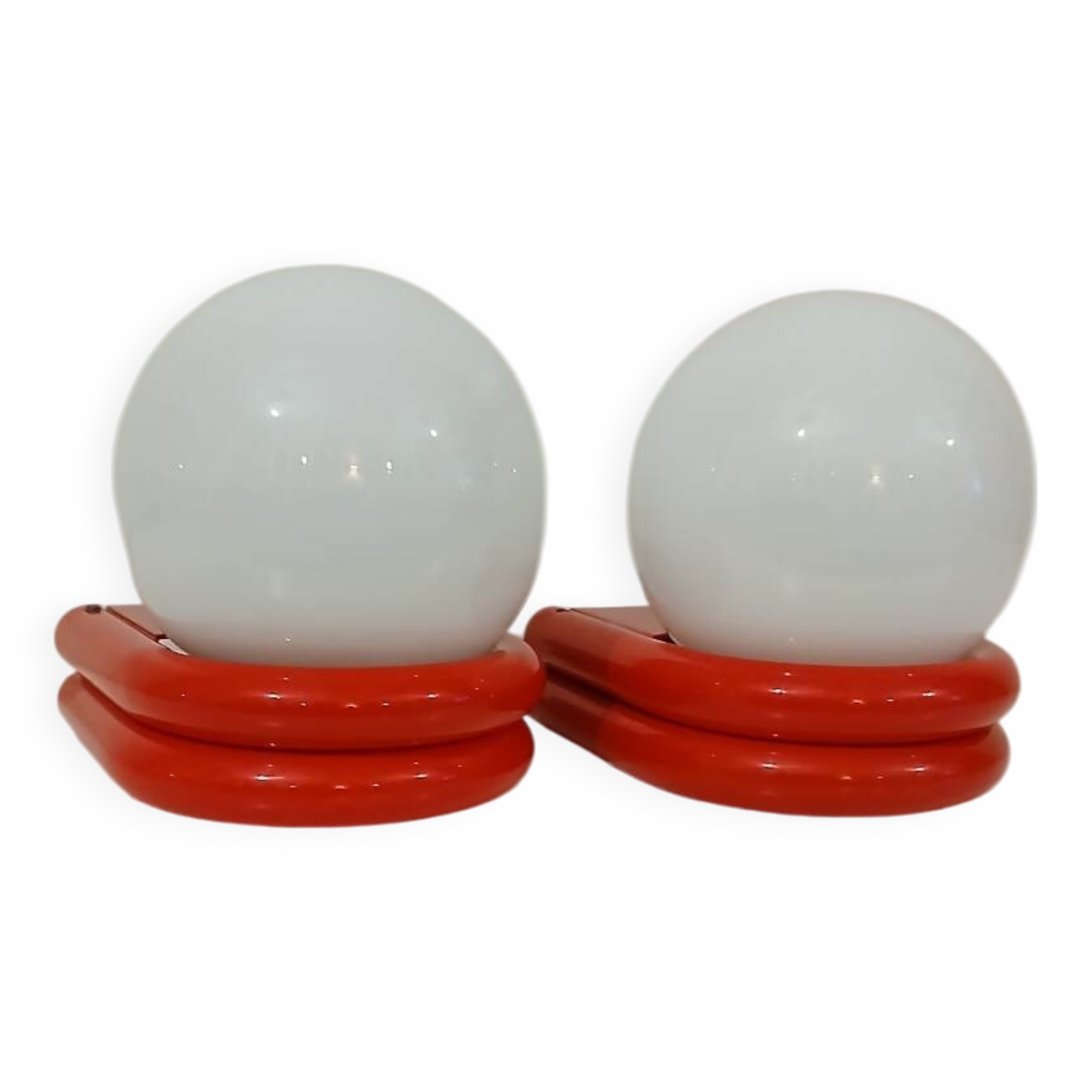 Pair of space age wall lights