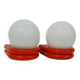 Pair of space age wall lights